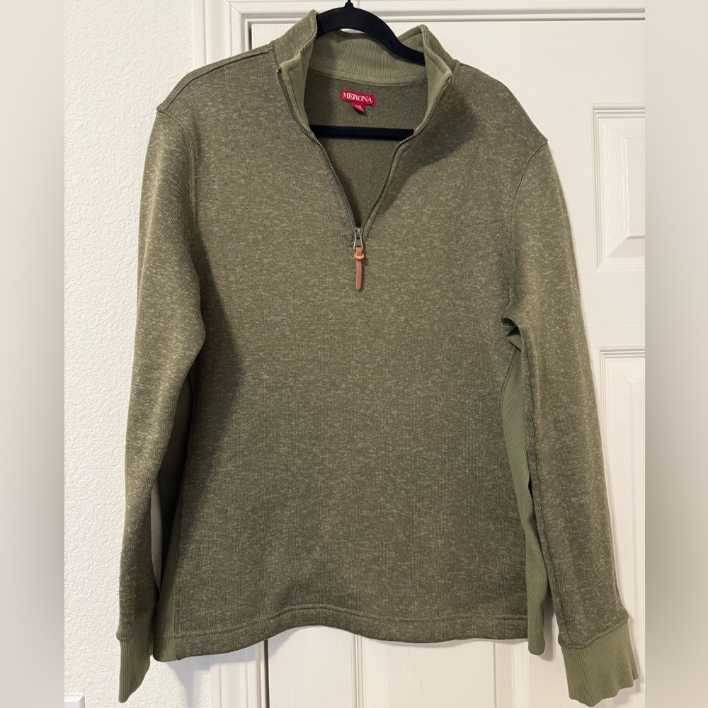 3/$15 Men's Olive Green Half-Zip Sweater
